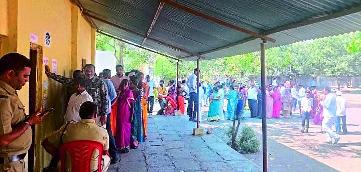 Crowd for Gram Panchayat voting here