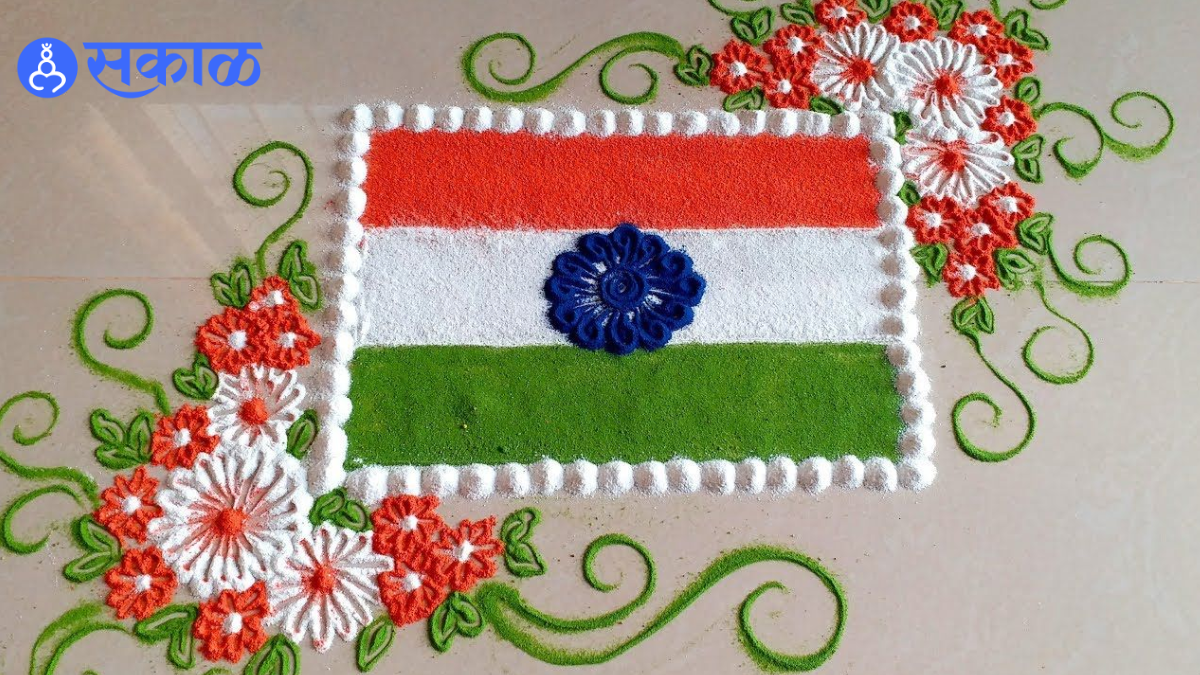 republic day rangoli idea