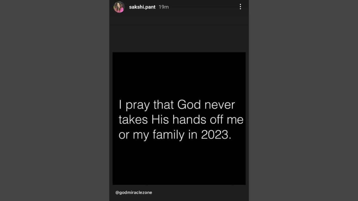 Rishabh Pant Sister Sakshi Instagram Story