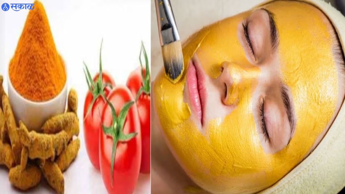 Tomato turmeric face pack