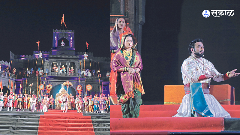 Nashik: episode of Sambhaji Maharaj's ascension to the throne in 'Shivaputra Sambhaji'
Mahanathya Dr. Prajakta Gaikwad as Amol Kolhe and Maharani Yesubai.