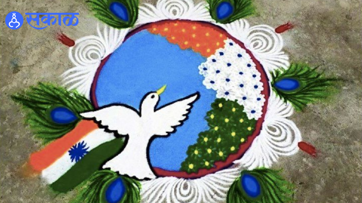 republic day rangoli idea