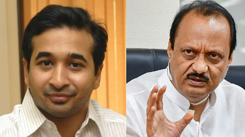 Ajit Pawar and Nitesh Rane