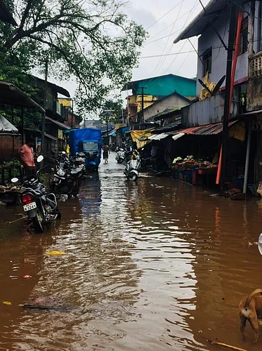Flood water at Banda konkan sindhudurg