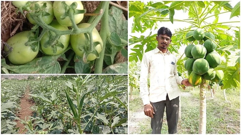 Nazim Syed, a young farmer from Gevrai Marda, is going from house to house selling vegetables.jpg