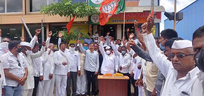 BJP ShriRam at the office of former MLA Shivaji Kardile in Rahuri