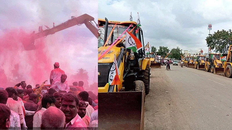 Rohit Pawar congratulate rally in Jamkhed City