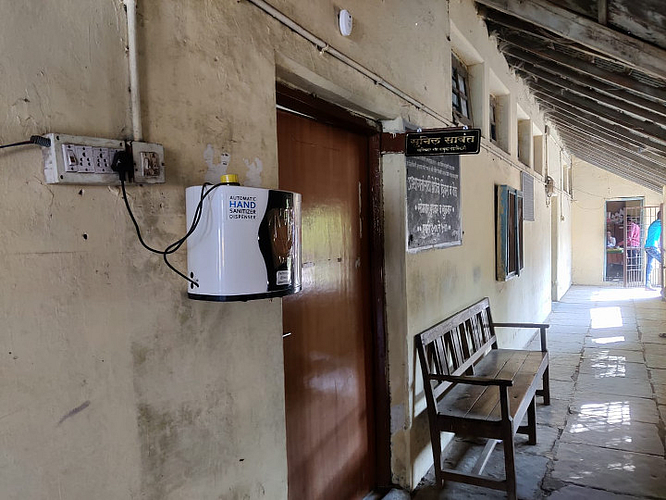 Akola News: Sanitizer machine in tehsil office fell off