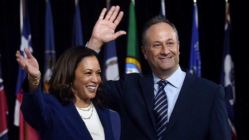 kamala harris with duglus