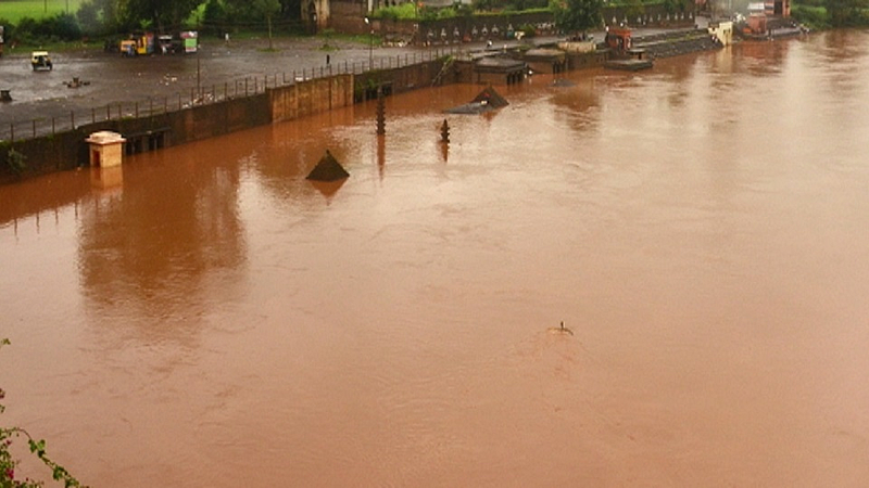 at midnight two gates closed of radhanagari dam in kolhapur