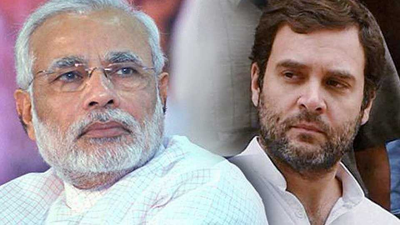 rahul gandhi and narendra modi