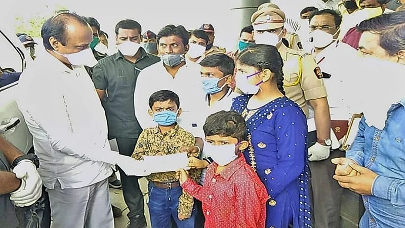 ncp leader ajit pawar appreciated kids who donated