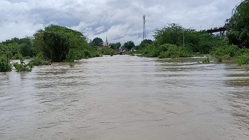 Heavy Rain Blocked Roads In Nilanga