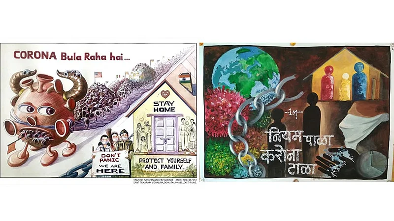 'या' कलाशिक्षकांनी कोरोनामुक्तीसाठी काय केलंय... एकदा बघा...