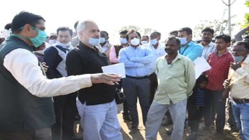 central team came for inspection of crops in Nagpur marathi news