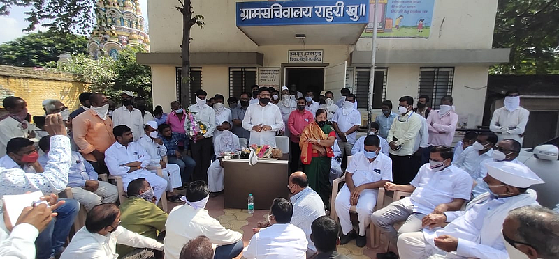 Inauguration of road in Rahuri taluka by Minister Prajakt Tanpure