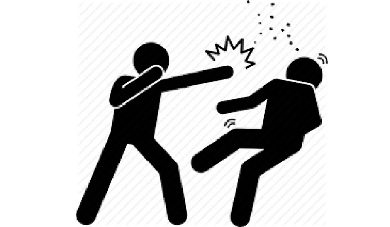 The young man was brutally beaten by a lathi for being queued