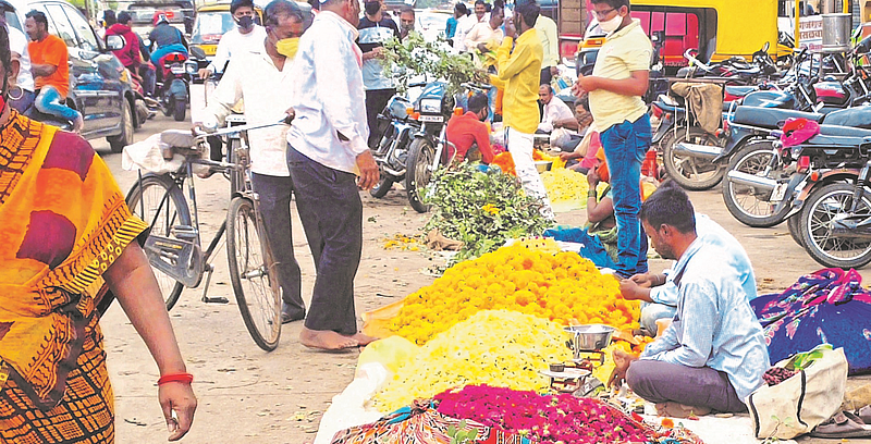 In the town the flowers sold for gold