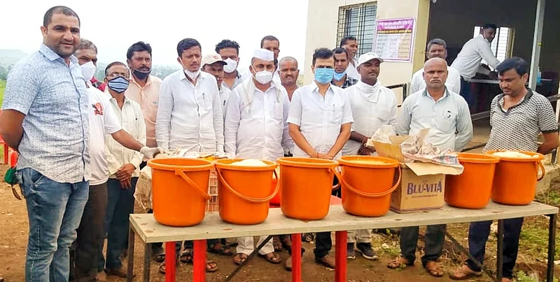 Assistance to Covid Center at Karjule Harya in Parner taluka