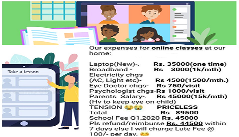 refund expenses for online classes