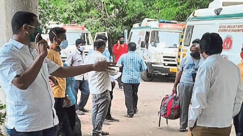 The patient had to stay in the ambulance for five hours