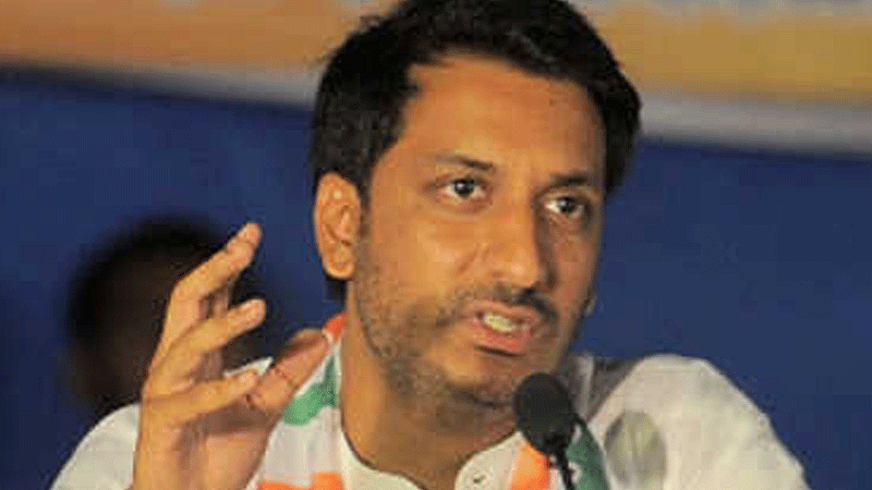 nitesh rane tweet on parth pawar