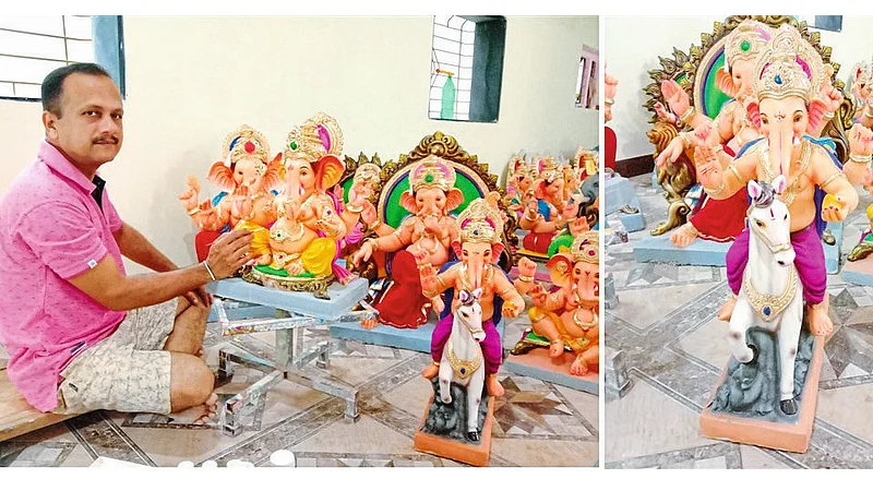 Santosh Jamsandekar Experiment On Eco Friendly Idols