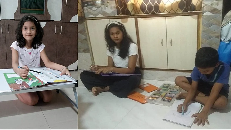 पोलिस बाबाला साथ देणारी आदिती गोडे. तर लहान भावाची जबाबदारी घेणारी भूमी नागवेकर