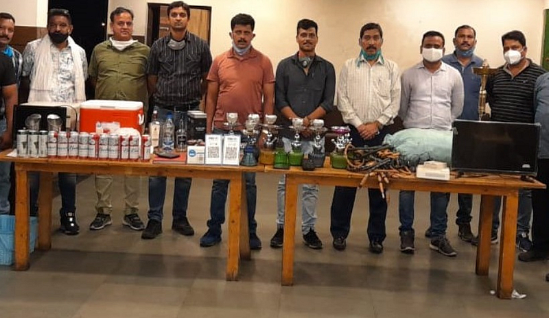 A raid on a hookah parlor in Forlane Dhaba