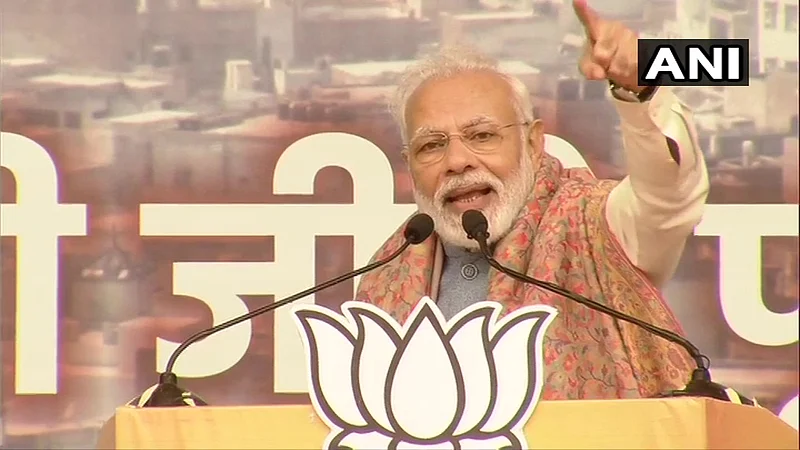 PM Modi addresses mega rally at Ramlila Maidan in Delhi