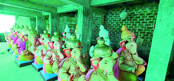 More than half the idols are in the shed