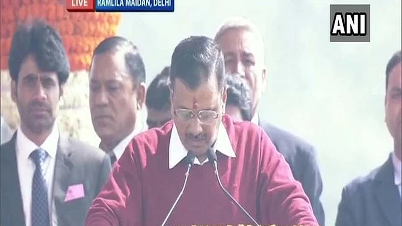 दिल्लीत पुन्हा 'आप'लं सरकार; केजरीवाल यांनी घेतली मुख्यमंत्रिपदाची शपथ