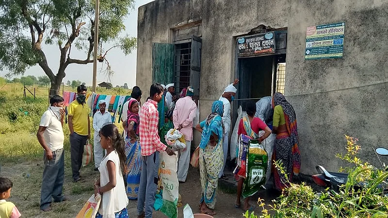 Queue at ration shop