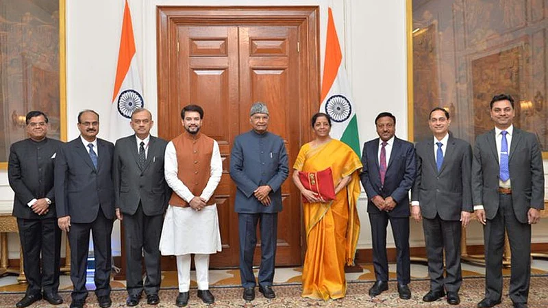 Sitharaman back with traditional bahi khata for Budget 2020