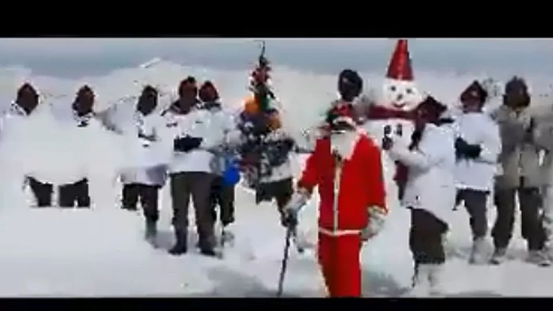 Soldiers celebrating Christmas at LOC in Kashmir