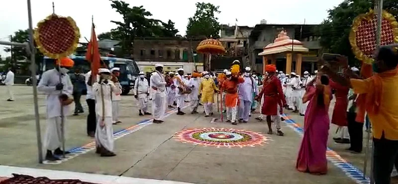 Coronavirus Updates Formal departure of Eknath Maharaj Palkhi Dindi ceremony Aurangabad
