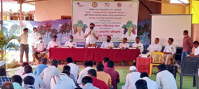 Pawar's guidance in grape growing in Karjat