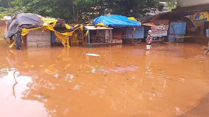 after two days flood waters of Arjuna Kodavali rivers lifted Rajapur city