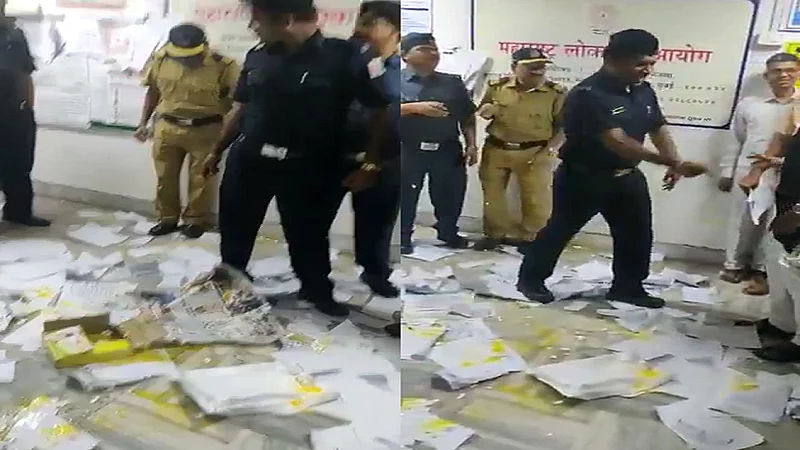 लोकसेवा आयोगाच्या कार्यालयात 'अंडी'फेक, अधिकाऱ्यांना काळं फासण्याचा प्रयत्न