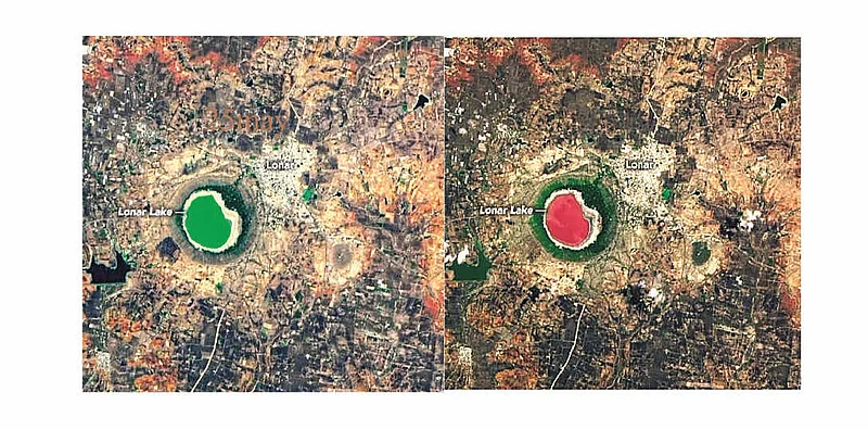 Lake Lonar was noticed by NASA