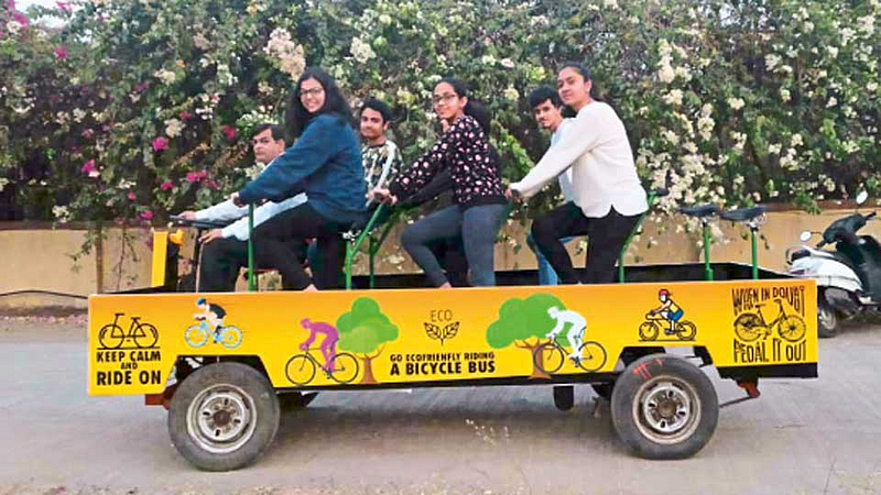 ‘बायसिकल बस’ची यशस्वी चाचणी नुकतीच घेण्यात आली.