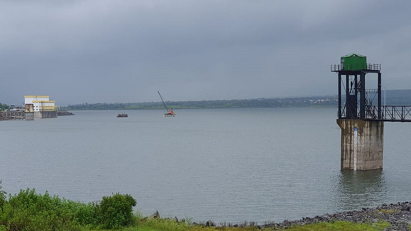 Even though the rain ended Bhama Askhed dam yet not fill
