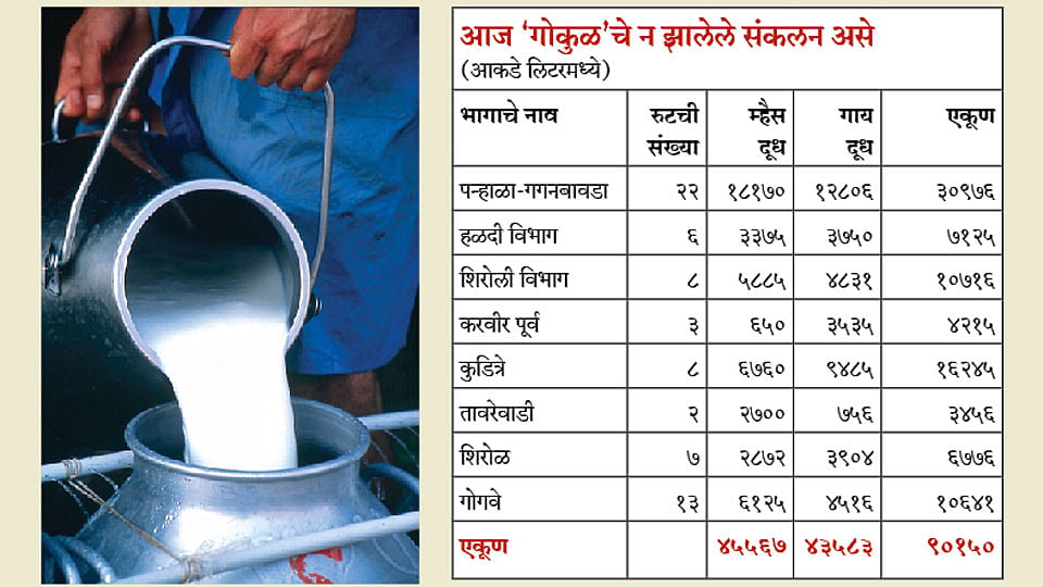 ‘गोकुळ’चे संकलन १.७७ लाख लिटरने घटले | Sakal