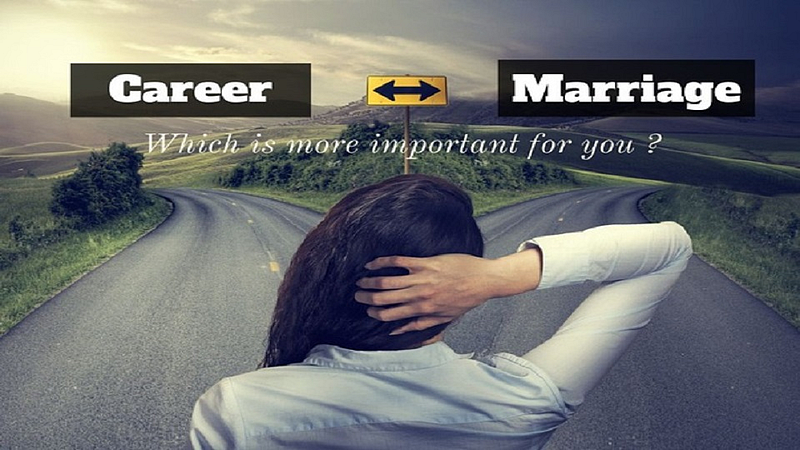 Marriage or career question arises in front of girl