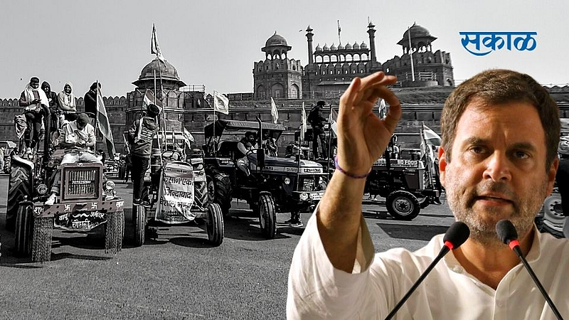 delhi tractor parade farmers congress rahul gandhi