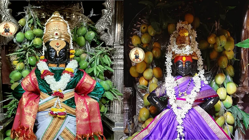 Mango decoration to Vitthal in Pandharpur