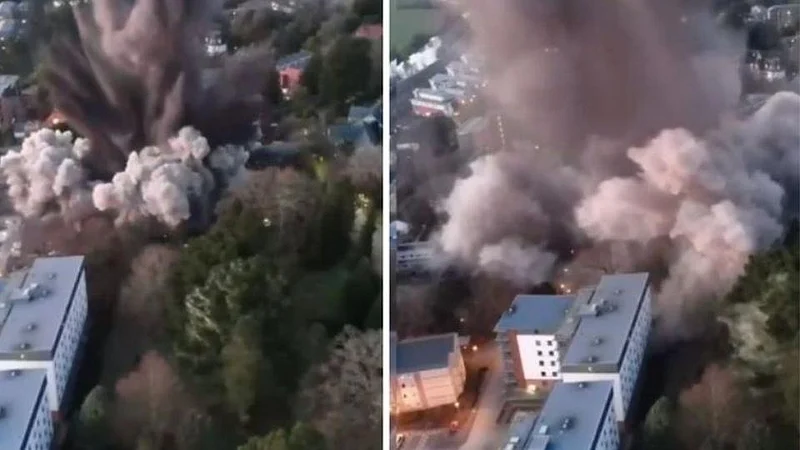 W W 2 bomb blast in england}