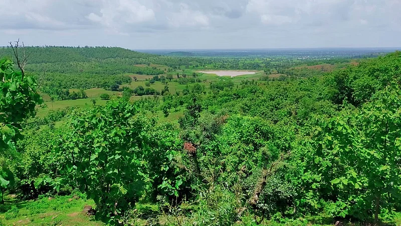वालसावंगी : जाळीचा देव परिसरातील हिरवाईने नटलेला डोंगर.