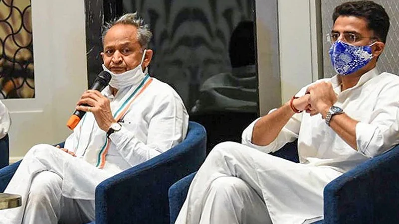 gehlot government in minority