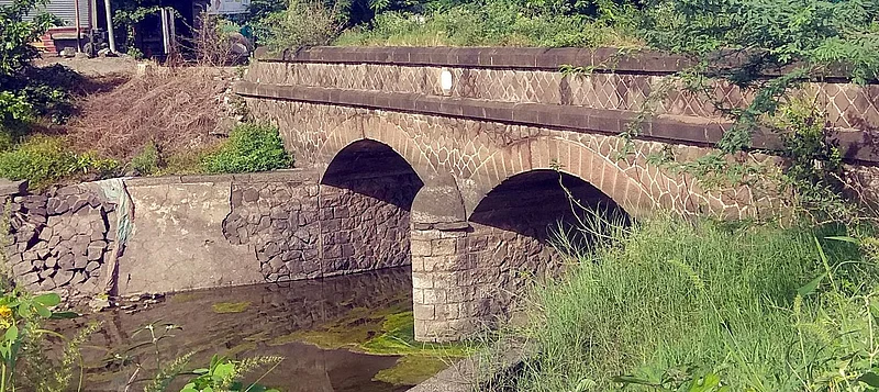 Sangamnerkar is using the bridge built by the British